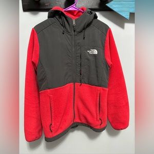 (Vintage!) North Face Womens M Polartec Recycled Fleece Bright Coral/Gray coat